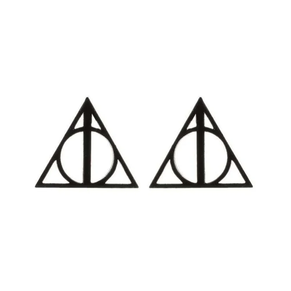 Deathly Hallows Earrings Harry Potter Inspired‎ Studs Stainless Steel